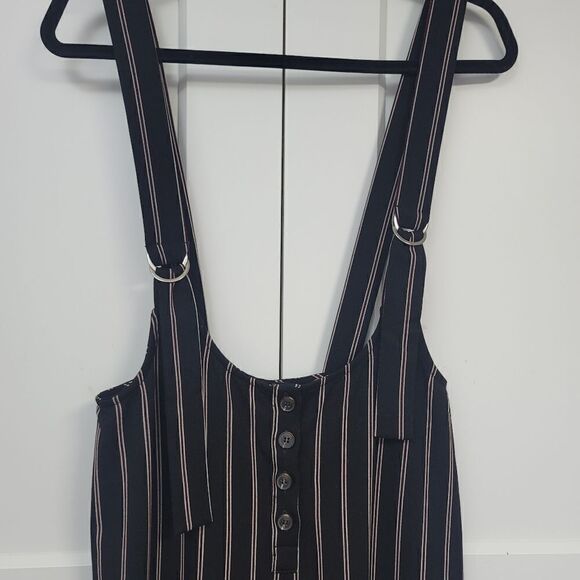 Forever 21 black striped pinafore, small - Picture 9 of 9